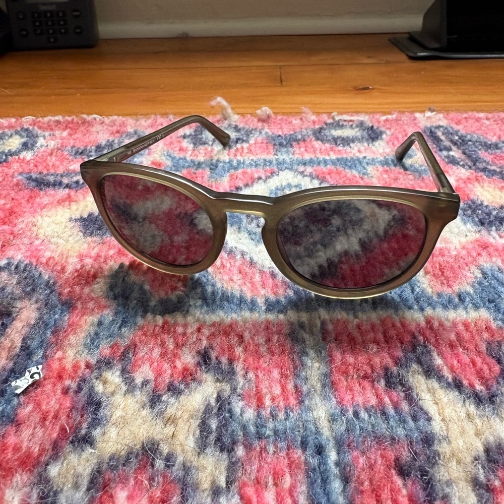 Banana Republic Olive Green Round Sunglasses